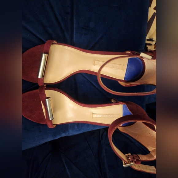 NWT Stuart Weitzman Nudist 75 Cylinder Sandal - Burgundy Suede Size US 10 M - Picture 3 of 9